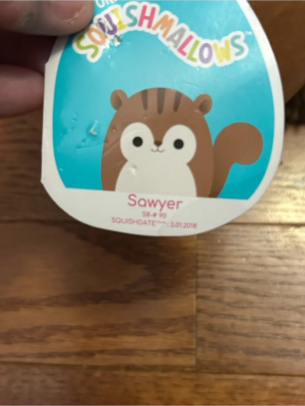 Squishmallows Tan and White Squirrel Plush—Sawyer